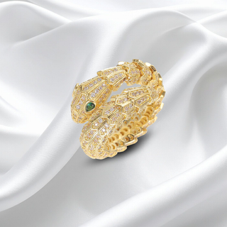 Serpentine Diamond Ring