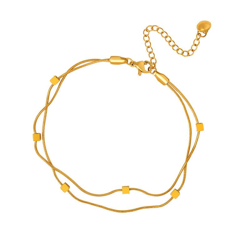 Square beads double-layered anklets - SMODDO 