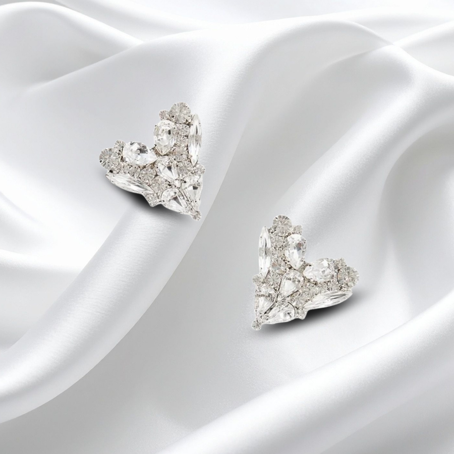 Crystal Heart Earrings