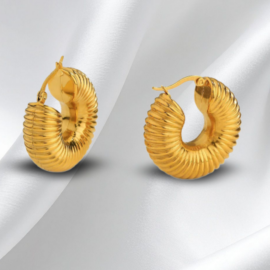 Seashell Hoop Earrings