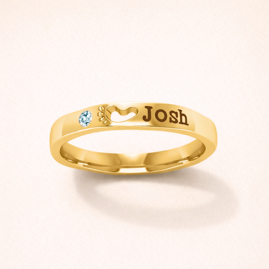 Delicate band featuring a personalized birthstone.
