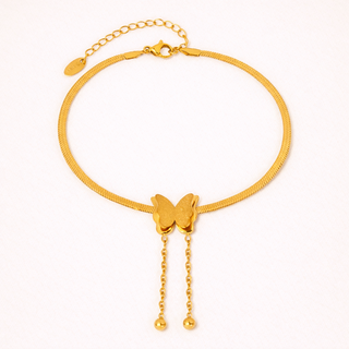 Minimalist Butterfly Chain Anklet