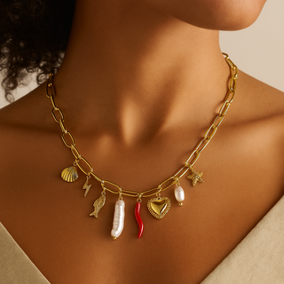 Charmé Necklace featuring a delicate chain and elegant pendant, perfect for everyday and special occasions.