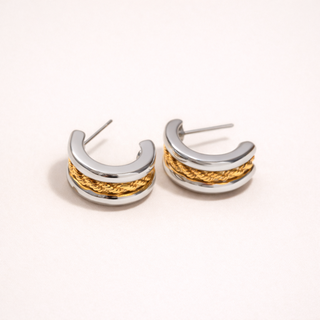 Classic hoop earrings with a timeless design, perfect for adding elegance to any outfit.