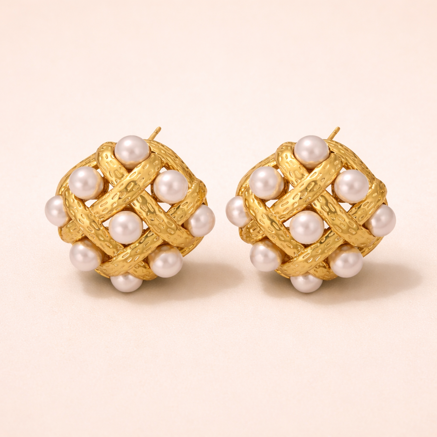 Gold Colette Pearl Drop Earrings