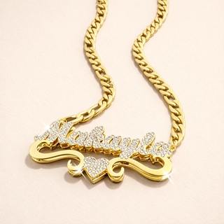 Elegant Bling Studded Chain Necklace