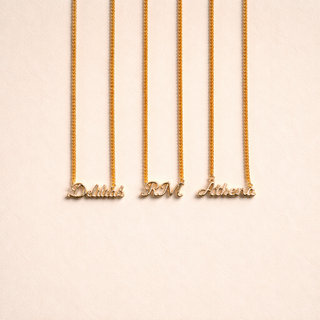 Sparkling Pave Name Plate Necklace