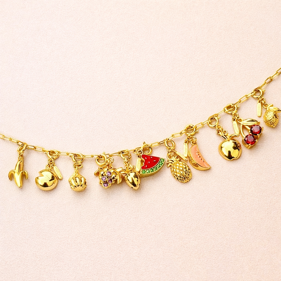 Create your own playful necklace with a custom fruit charm.