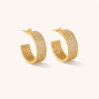 Stylish Gold Sparkling earrings