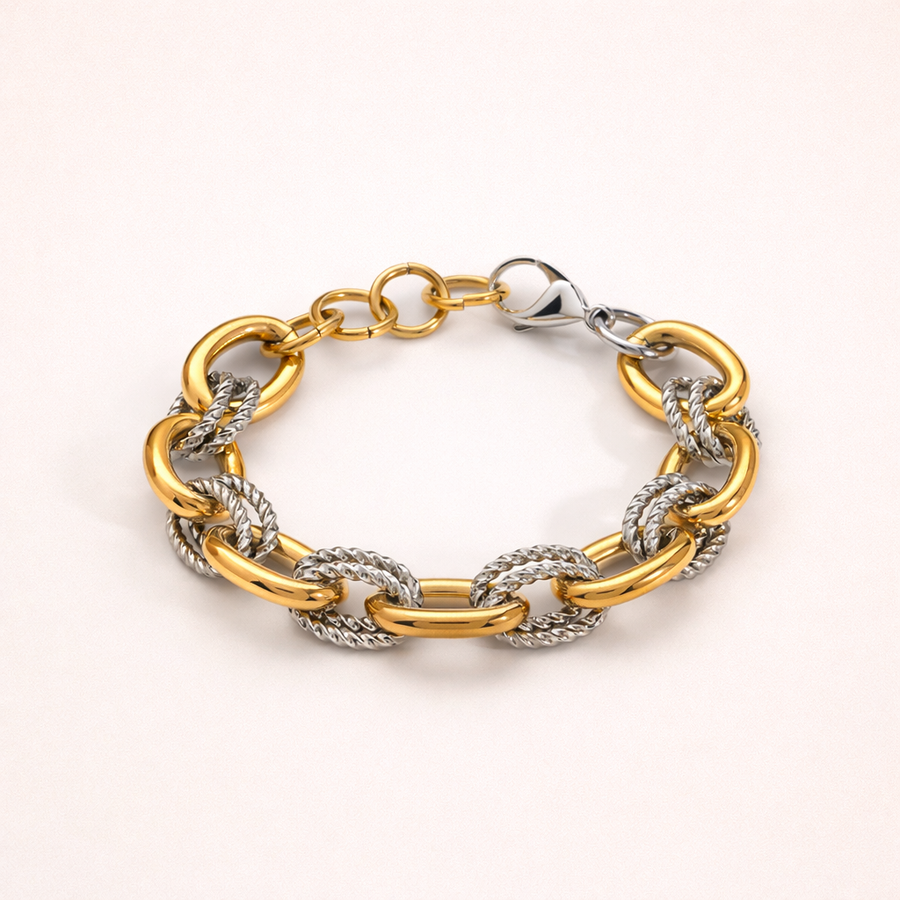 Gold and silver chain Harmony Bracelet