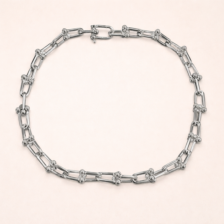 Silver chain Honey Necklace