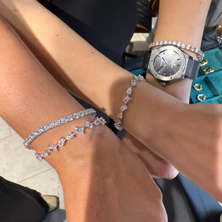 Prism  Silver Tennis Bracelet