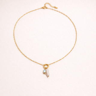 Nacre Birthstone Gold necklace 
