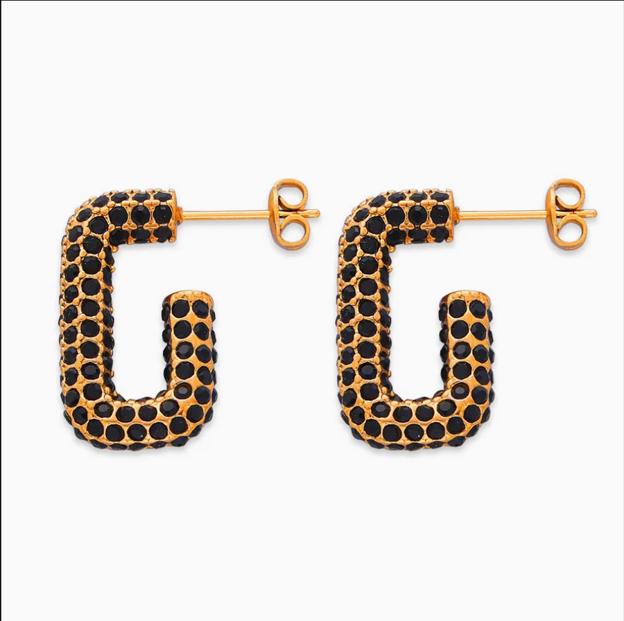 G-Shaped Diamond Earrings