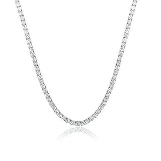 Diamond necklace on a white background