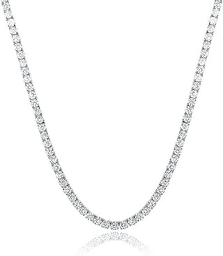 Diamond necklace on a white background
