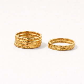 Stack of gold rings