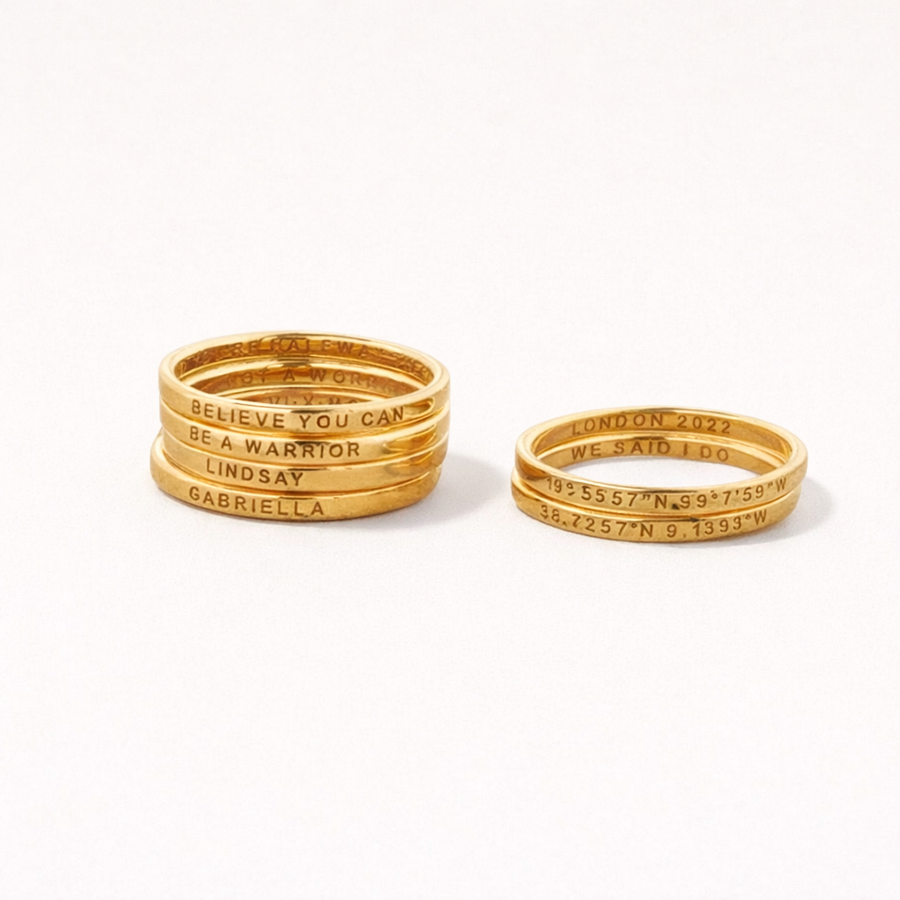 Stack of gold rings