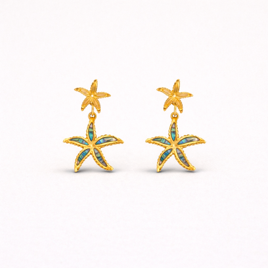Starfish-shaped earrings