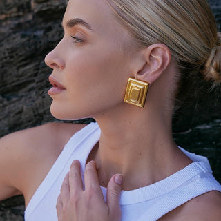 Kare Bold Square Earrings - SMODDO