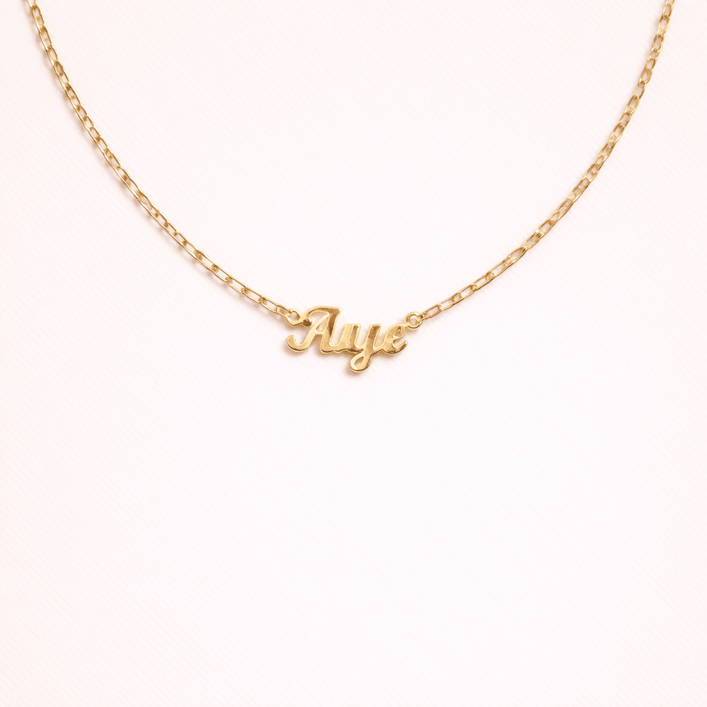 Simple Name Chain Simple Name Necklace with 18K Gold Paperclip Chain | SMODDO – SMODDO