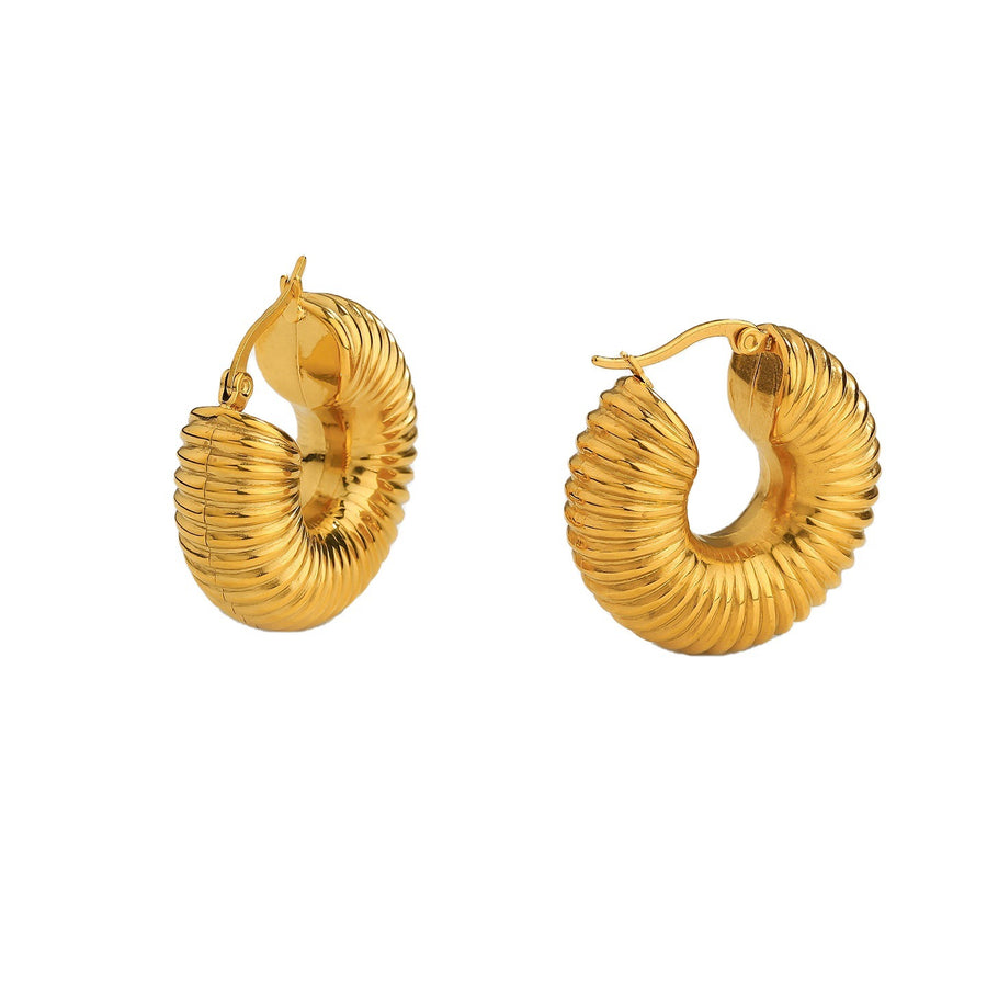Seashell Hoop Earrings-Earrings-SMODDO